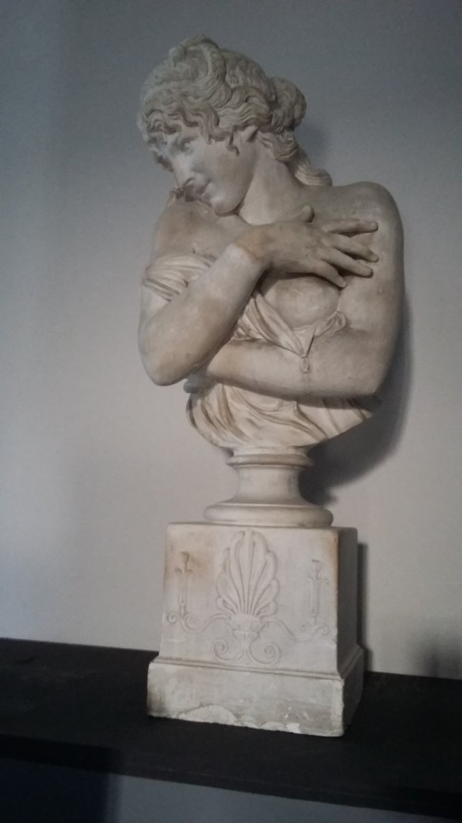 Buste En Platre d'Après Pradier Ht 76 Cms