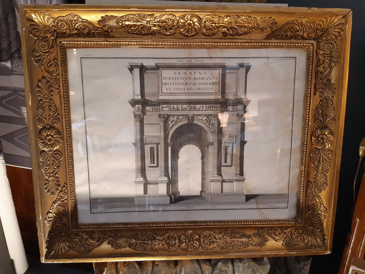 Gravure Arc De Titus à Rome Epoque XVIII