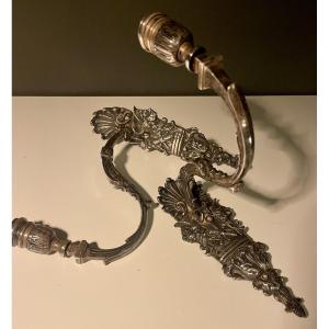 Coppia di applique bronzo argentato