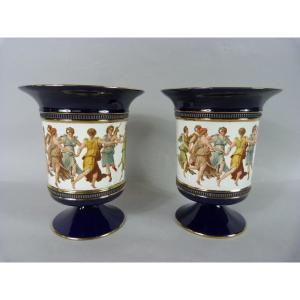 Coppia di vasi porcellana