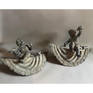 Coppia di putti bronzo 800’