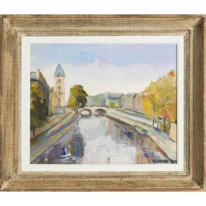 Roland Hamon  "the Seine From The Pont Neuf"