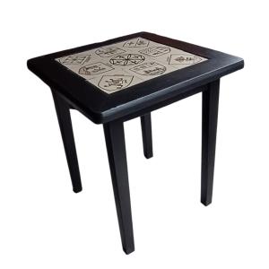 Ceramic Bistro Table From Ciboure Pottery 