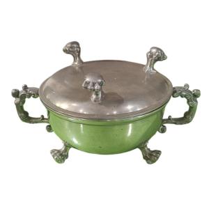 Pewter Birthing Bowl / 19th Century