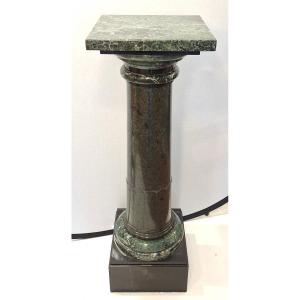Colonne En Marbre Vert et marbre noir 