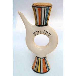 Vallauris Ceramic Pitcher Signed By Roger Capron 1950s
