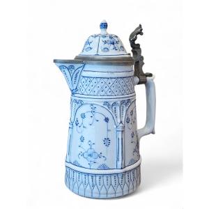 Beer Jug, Rauenstein Porcelain, 19th Century