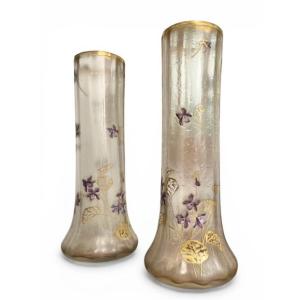 Pair Of Montjoye Vases