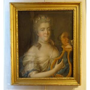 Pastel, 18th Century Portrait Of A Woman Of Quality