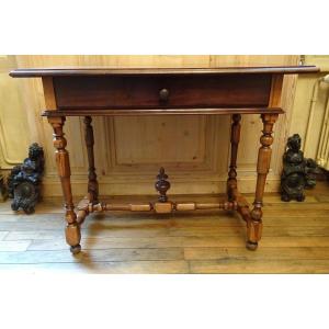 18th Century Writing Table In Guaiac Wood And Mahogany, Port Work