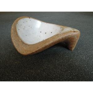 Us Ceramics: Robert C. Turner, Modernist Freeform Stoneware Bowl, 1949