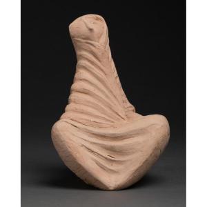 André Belo (1908-1976) - Seated Woman - Original Terracotta Circa 1960.