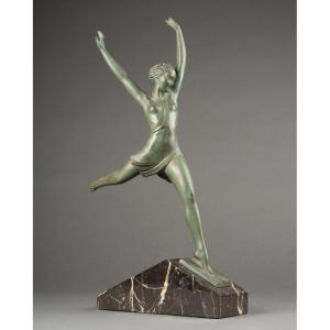 Fayral (pierre Lefaguays) - Arabesque Dancer. Art Cast In Alloy.