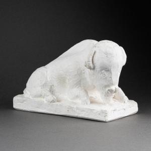 Nicolas Souvaidjitch (1924-2014) Bison, Plaster Studio Circa 1950
