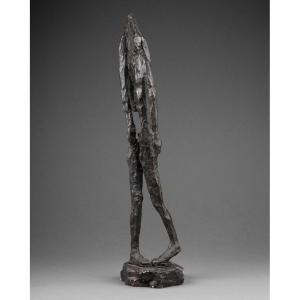 Abstract Figure: Bronze Sculpture With Brown-black Patina, Inte Taste Of Moirignot/ Richier