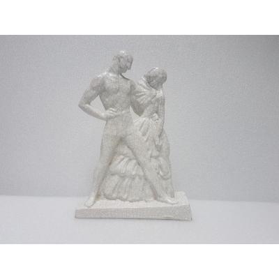 Ceramic Cracked Sign Emile Monier, Period Art Deco