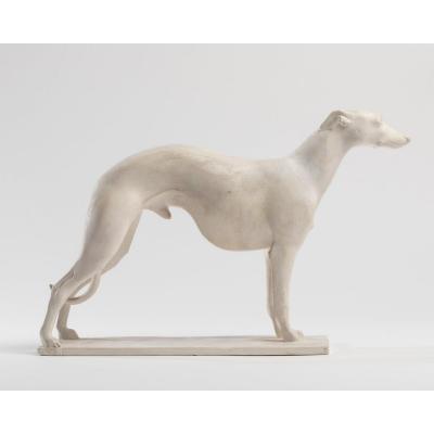 Charles Artus (1897-1978) - Lévrier - Plâtre d'Atelier. France, Vers 1940.