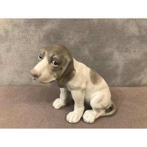 Lovely Small Dog In Copenhagen Porcelain, Late 19th Time
