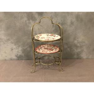 Brass Plate Holder 19th Century Table Service