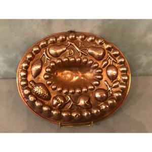 Copper Cake Mold With Fruit Decor From The 19th Century