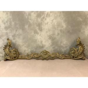 19th Century Louis XV Style Bronze Fireplace Bar