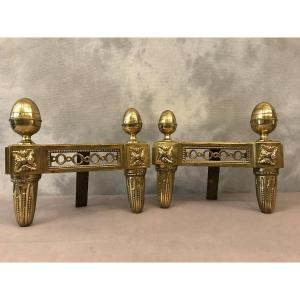 Bronze Andirons Louis XVI