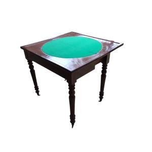 19th Century Restoration Mahogany Games Table