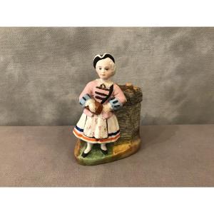 Madelon Tobacco Jar In Biscuit Porcelain From The 19th Century