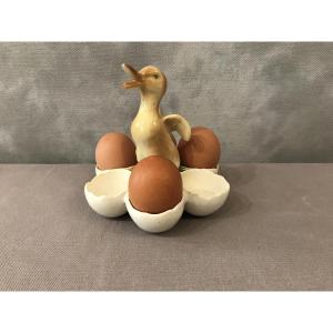 Earthenware Duck Egg Holder Circa 1900