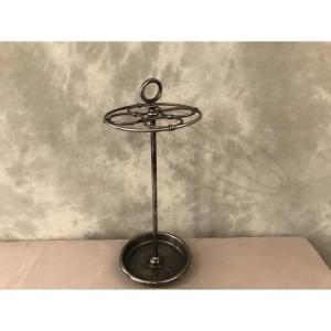 Antique Round Cast Iron Umbrella Stand From The Late 19th Century