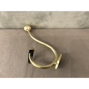 19th Century Polished Brass Coat Rack 