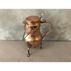 Large 18th Century Copper Coquemar 