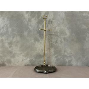 Antique Fireplace Set In Brass And Cast Iron From The 19th Century