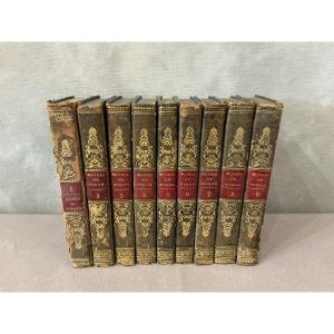 Lot Of 9 Old Books “works Of Piron” 1722 
