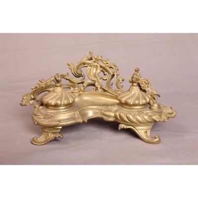 Inkwell Gilt Bronze Napoleon III