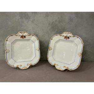 Pair Of 19th-century Porcelain Cake Plates From Vieux Paris 