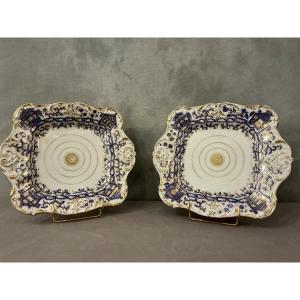 Pair Of 19th-century Porcelain Dishes From Vieux Paris 