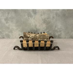 Late 19th Century Iron/cast Iron Fireplace Grate