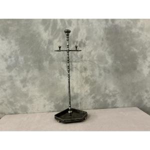 Antique Iron Fireplace Set From The 19th Century