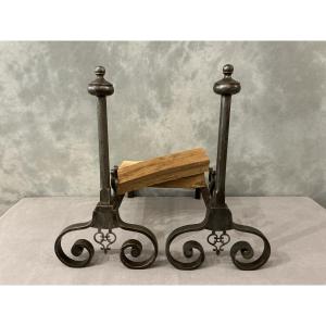 Pair Of 18th Century Wrought Iron Chenets