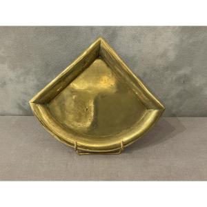 19th Century Louis Philippe Brass Mantelpiece, Shovel Rest And Tongs