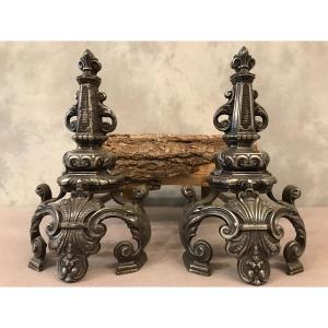 Pair Of Ornamental Chimneys In 19th Century Cast Iron