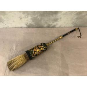 Petit Balai De Cheminée Ancien Anglais D’époque 19ème 
