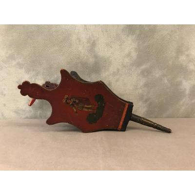 18th Century Painted Wood Chimney Bellows