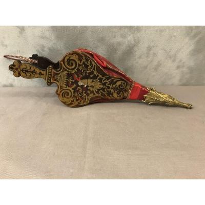 Antique Fireplace Bellows End 17th Tortoise Shell