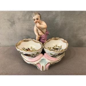 18th Century Porcelain Saleron Bird Decor