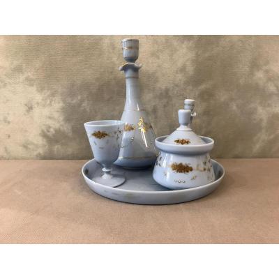 Night Service In Blue And Gold Opaline From The 19th Century