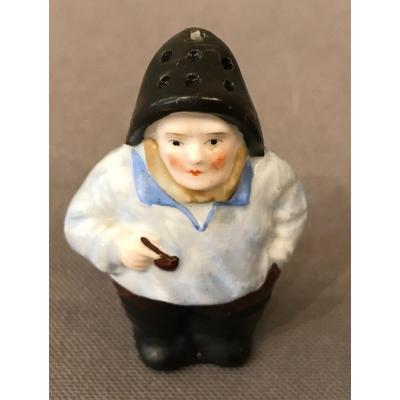 Small 19th Century Porcelain Miniature Salt Shaker