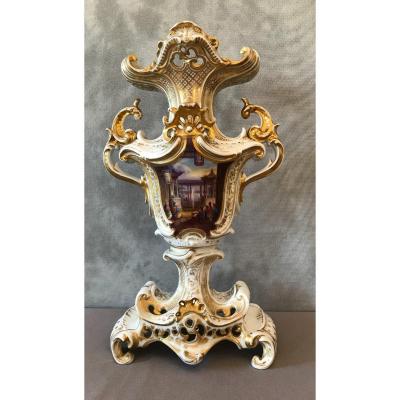 Large Porcelain Vase From Old Paris From The 19th Century