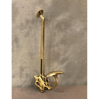 Coat Rack Coat Rack In Polished Bronze And Varnished 19th Time